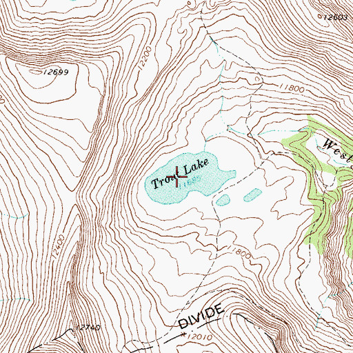 Topographic Map of Trout Lake, CO