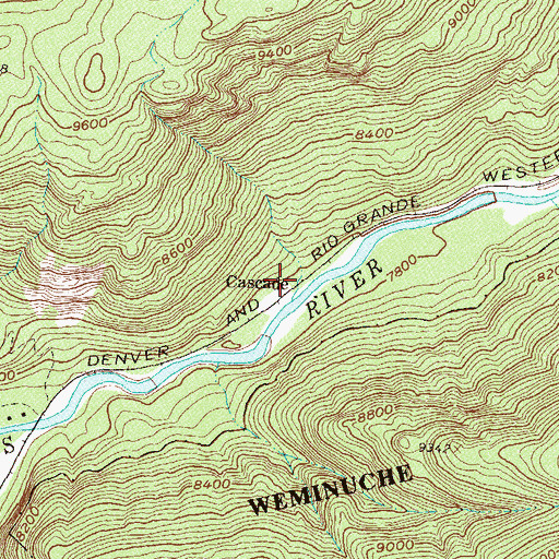 Topographic Map of Cascade, CO