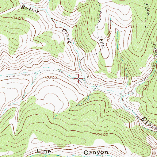 Topographic Map of Butler Creek, CO