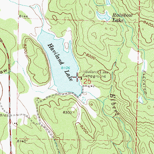 Topographic Map of Haviland Lake Campground, CO