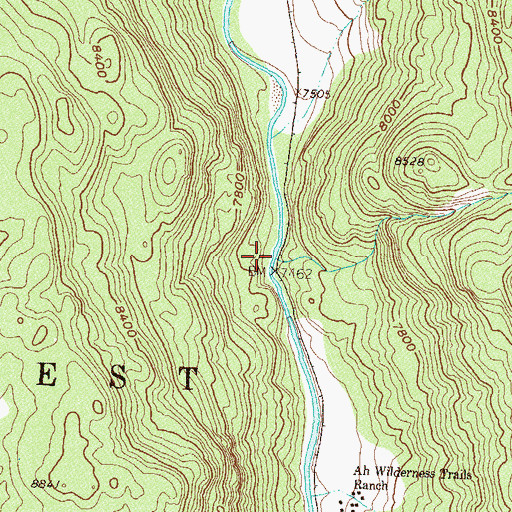 Topographic Map of Tank Creek, CO