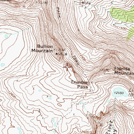 Topographic Map of Silver Mesa, CO