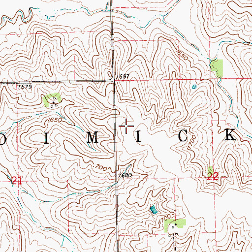 Topographic Map of Township of Dimick, NE