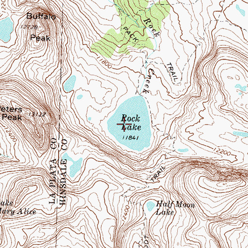 Topographic Map of Rock Lake, CO