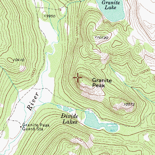 Topographic Map of Granite Peak, CO
