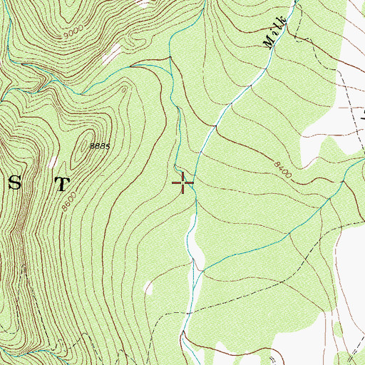 Topographic Map of Milk Creek, CO