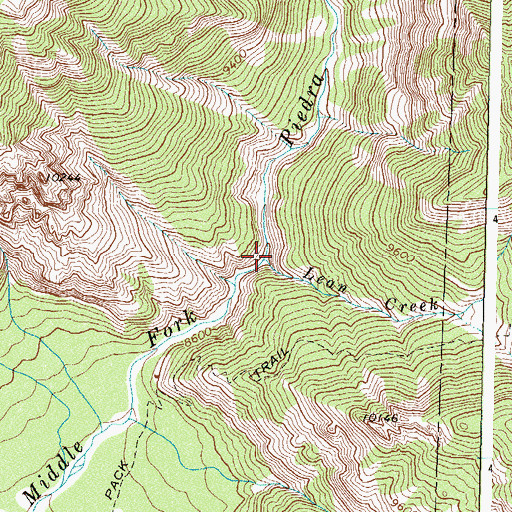 Topographic Map of Lean Creek, CO