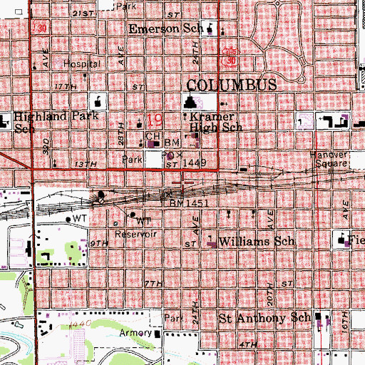 Topographic Map of Jehovahs Witnesses, NE