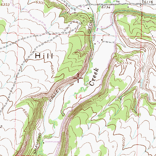 Topographic Map of Shavano Valley Ditch, CO
