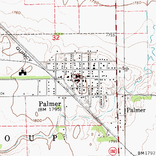Topographic Map of First Church of Christ, NE
