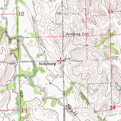 Topographic Map of Numberg Post Office (historical), NE