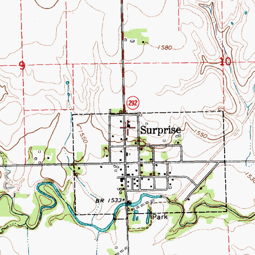 Topographic Map of Surprise Public School, NE