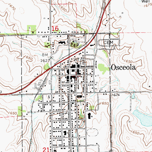 Topographic Map of Polk County Sheriff's Office, NE