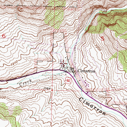 Topographic Map of Squaw Creek, CO