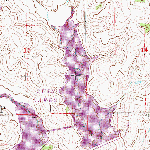 Topographic Map of Twin Lakes State Wildlife Management Area, NE