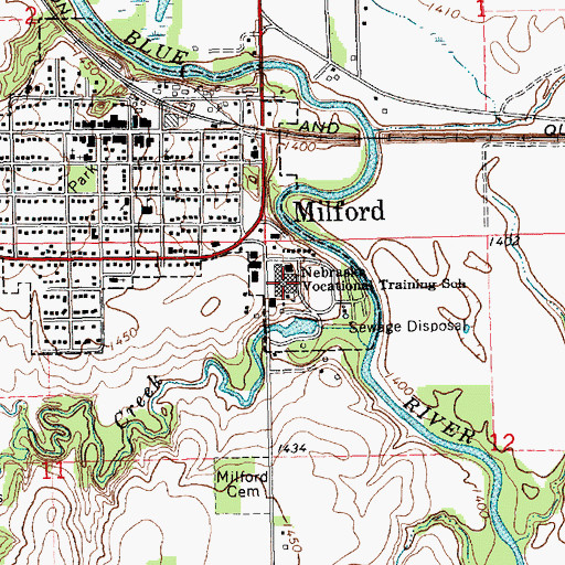 Topographic Map of Eicher Technical Center, NE