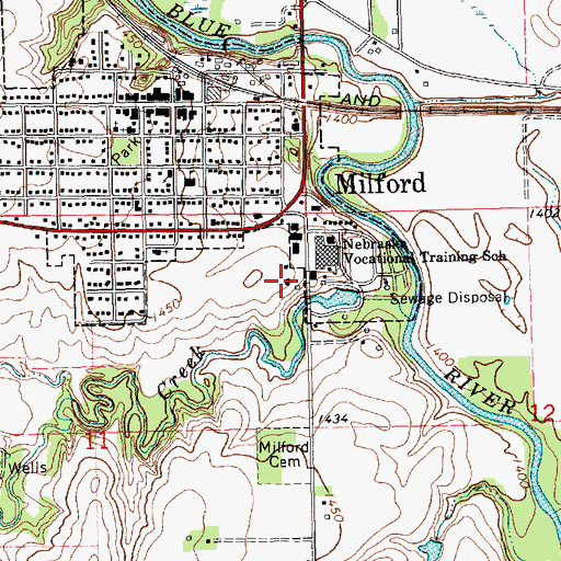 Topographic Map of Pioneer Complex, NE