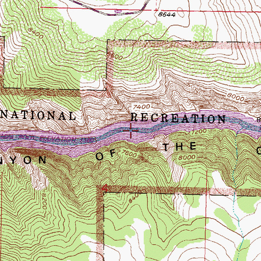 Topographic Map of Morrow Point Reservoir, CO