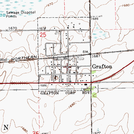 Topographic Map of Saint Helena Catholic Church, NE
