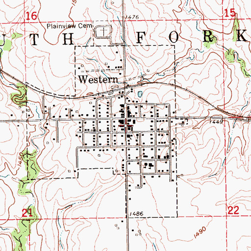 Topographic Map of Struckman-Baatz Memorial Library, NE