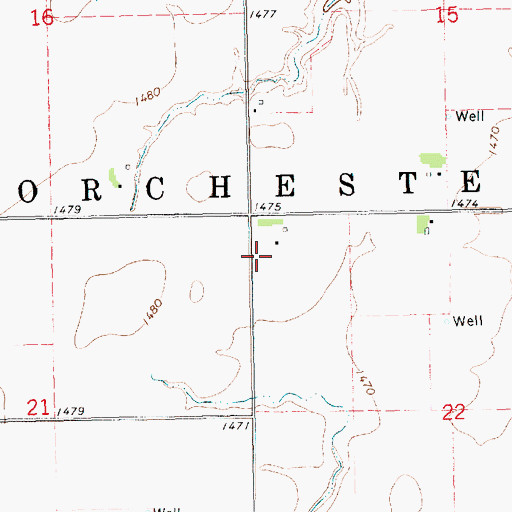 Topographic Map of Township of Dorchester, NE