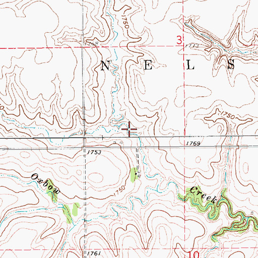Topographic Map of Township of Nelson, NE