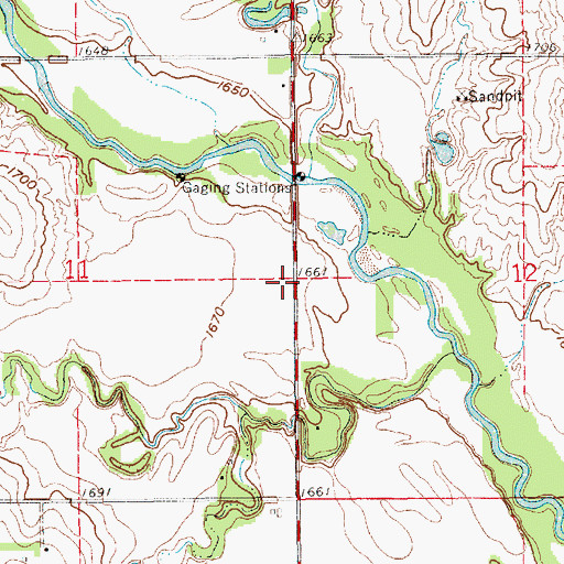 Topographic Map of Indian Raids Historical Marker, NE