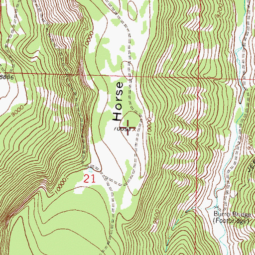 Topographic Map of Horse Mesa, CO