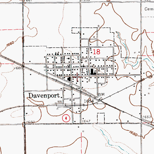 Topographic Map of Saint Peters Lutheran Elementary School, NE