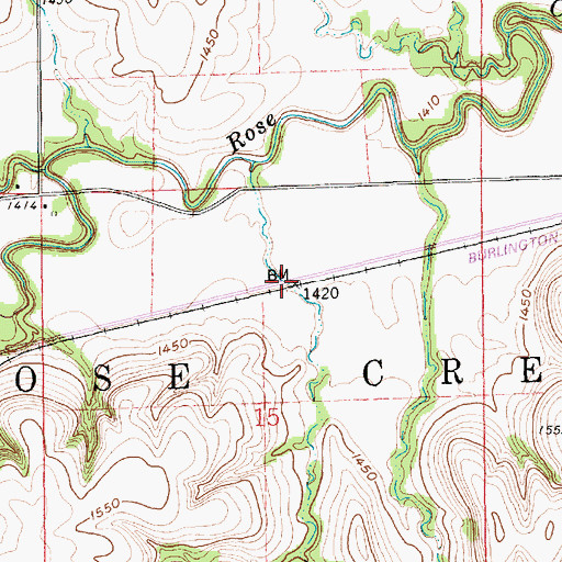 Topographic Map of Williams (historical), NE