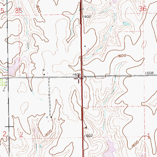 Topographic Map of Stoddard (historical), NE