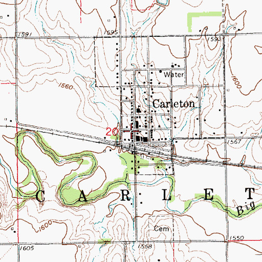 Topographic Map of Zion Lutheran Church, NE
