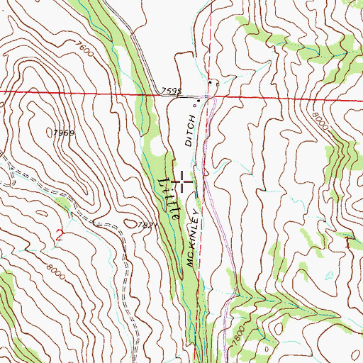 Topographic Map of McKinley Ditch, CO