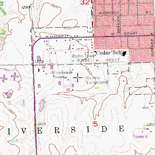 Topographic Map of Beatrice Speedway, NE