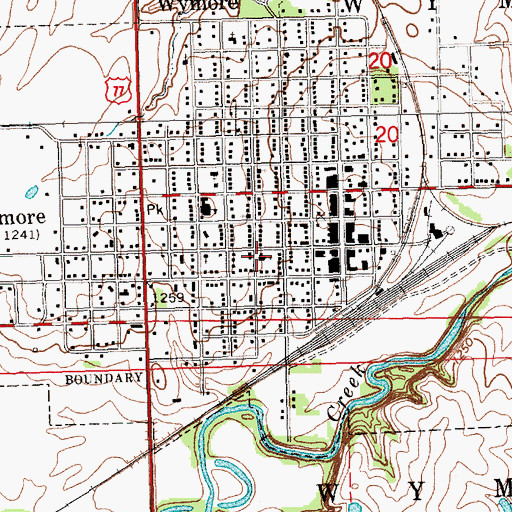 Topographic Map of Saint Peters Lutheran Church, NE