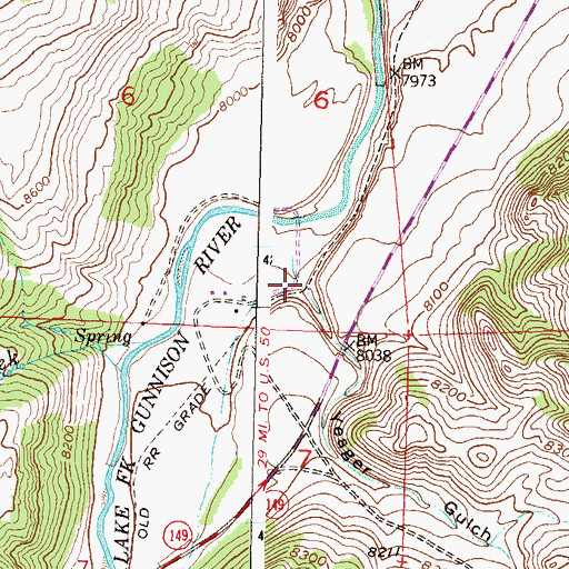 Topographic Map of Yeager Gulch, CO