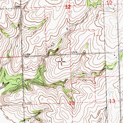 Topographic Map of Twin Oaks State Wildlife Management Area, NE