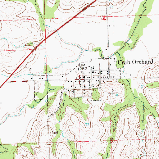Topographic Map of Crab Orchard (historical), NE