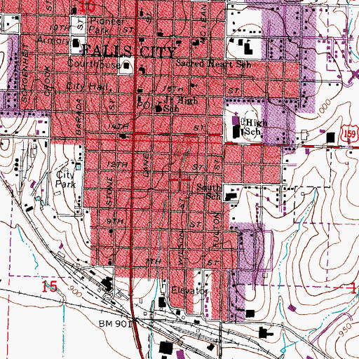 Topographic Map of Grandview Park, NE