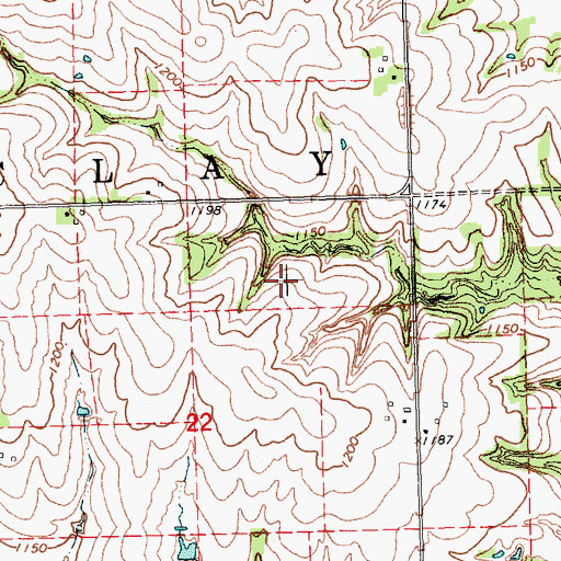 Topographic Map of Township of Clay, NE