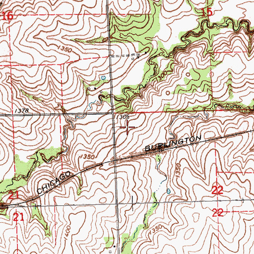 Topographic Map of Township of Miles, NE