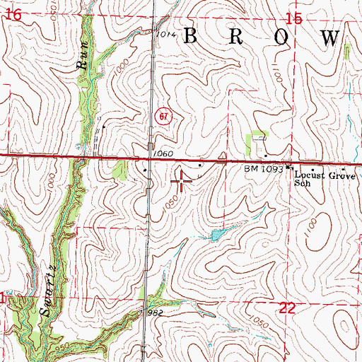 Topographic Map of Township of Brownville, NE