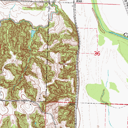 Topographic Map of Wood Siding (historical), NE