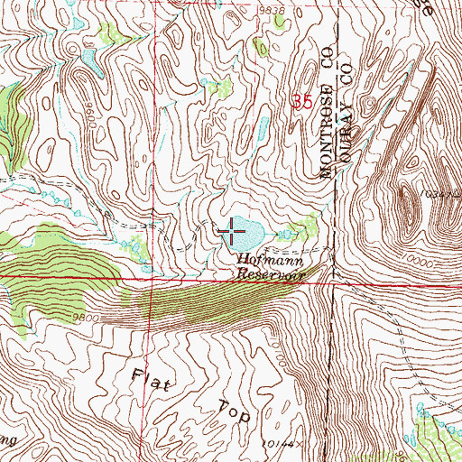 Topographic Map of Hofmann Reservoir, CO