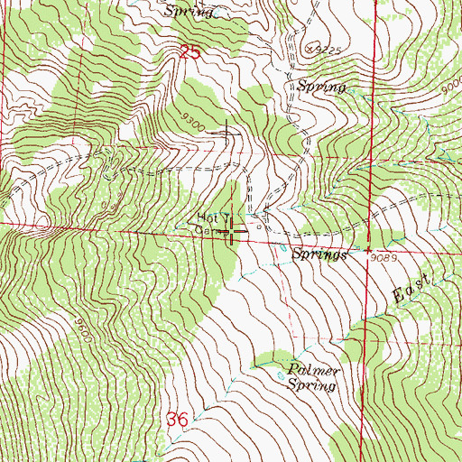 Topographic Map of Hot T Camp, CO