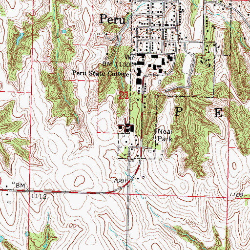 Topographic Map of Palmer Hall, NE