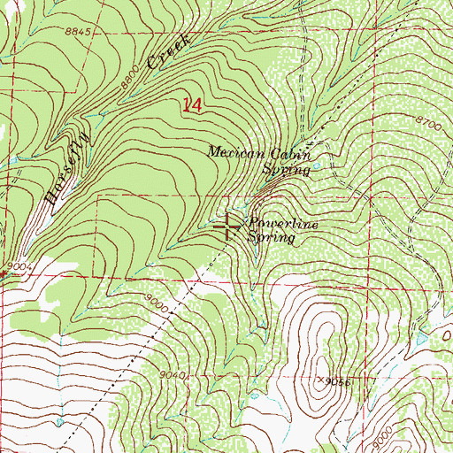 Topographic Map of Powerline Spring, CO