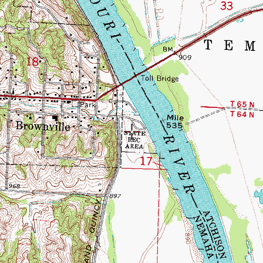 Topographic Map of Lewis and Clark Camp Site, NE