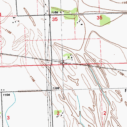 Topographic Map of Wood Park (historical), NE