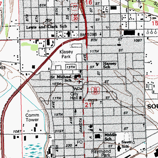Topographic Map of Saint Michael Catholic Church, NE